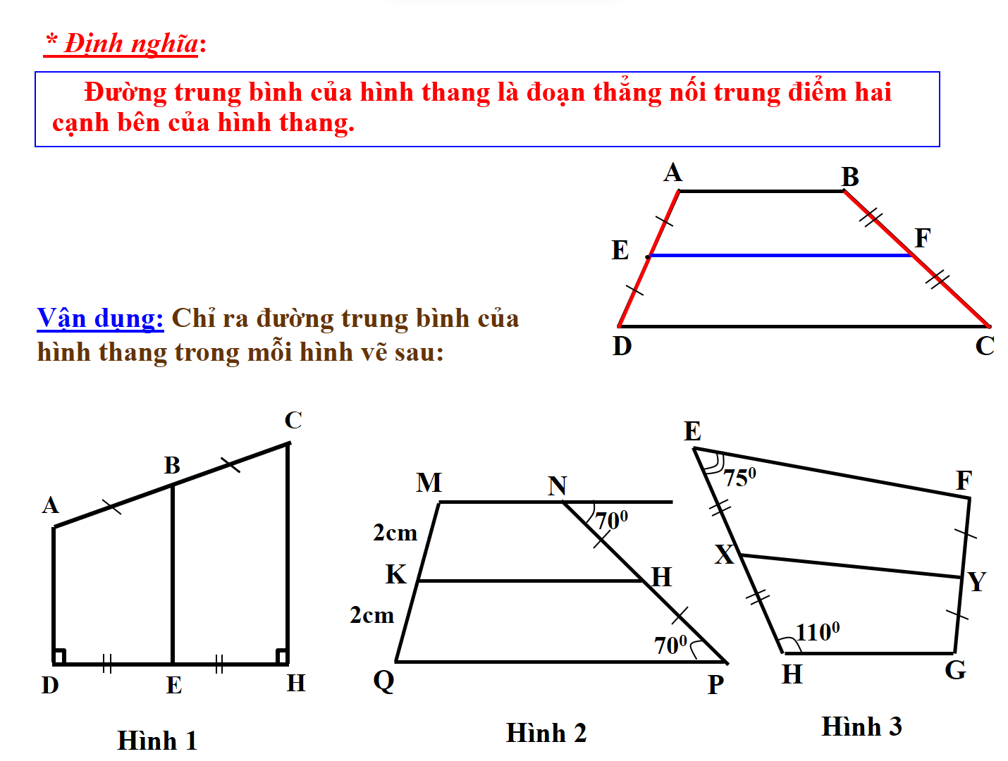 Bài 4: Đường trung bình của tam giác, của hình thang (Tiết 2)