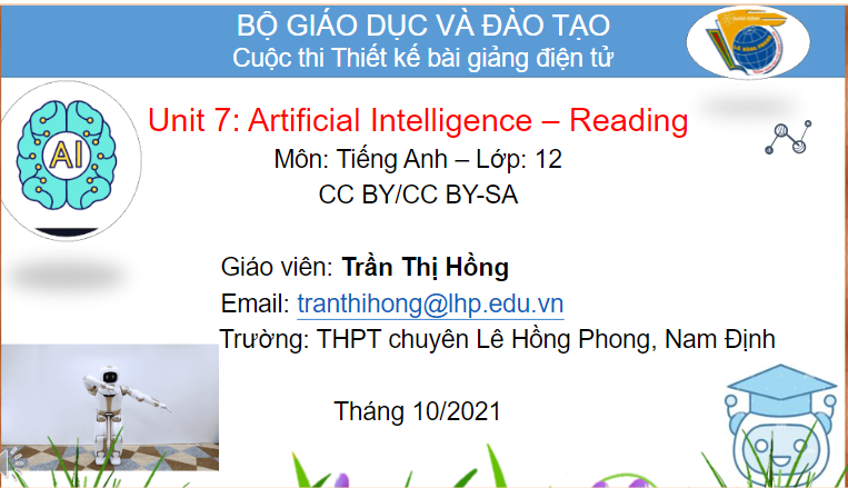 Bài: Unit 7: Artificial Intelligence - Reading