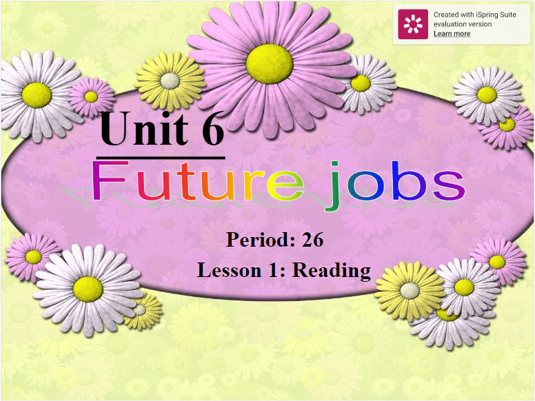 Unit 6: Future jobs