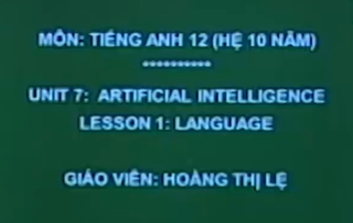 Unit 7: Artificial Intelligence (Lesson 1: Language)