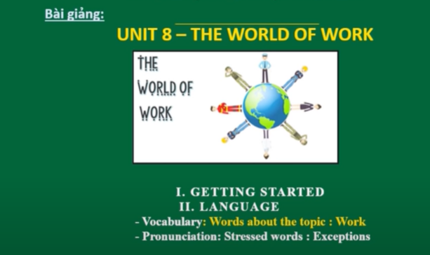 Unit 8: The world of work - chương trình mới