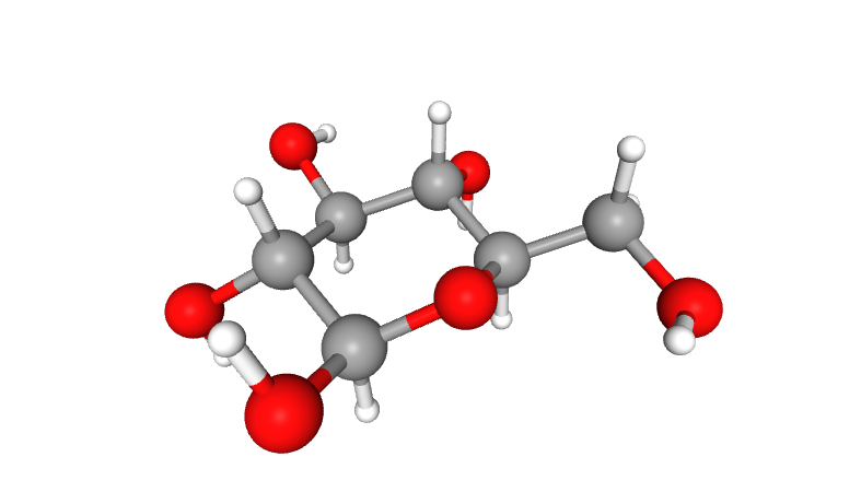 Cấu trúc phân tử D-glucose (vòng)