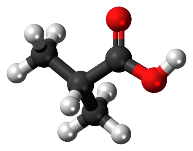 Cấu trúc phân tử 2-methylpropanoic