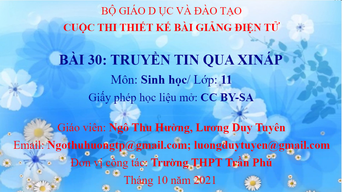 Bài 30. Truyền tin qua xináp