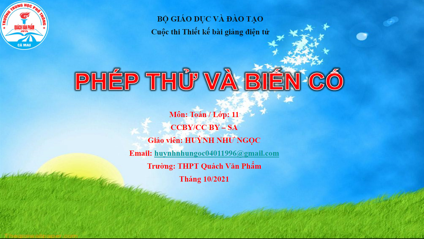 Phép thử và biến cố