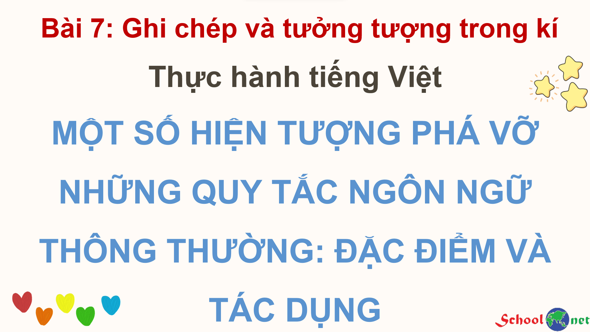 Bài 7: Thực hành tiếng Việt: Một số hiện tượng phá vỡ những quy tắc ngôn ngữ thông thường: Đặc điểm và tác dụng - Bộ sách Kết nối tri thức với cuộc sống
